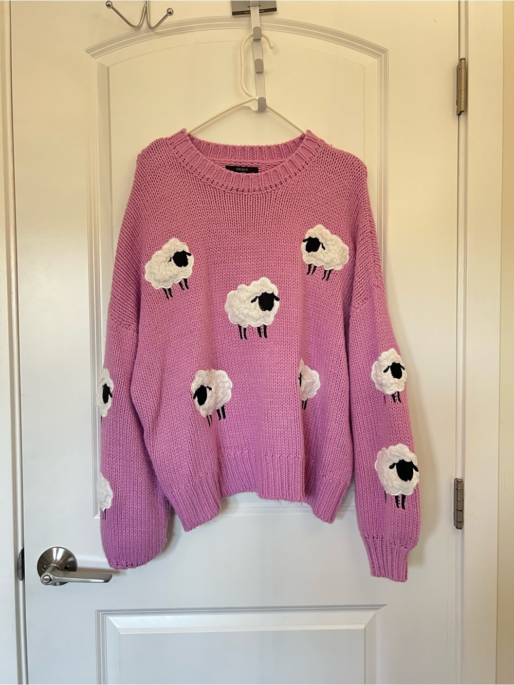 F21 Pink Sheep Cozy Knit Sweater